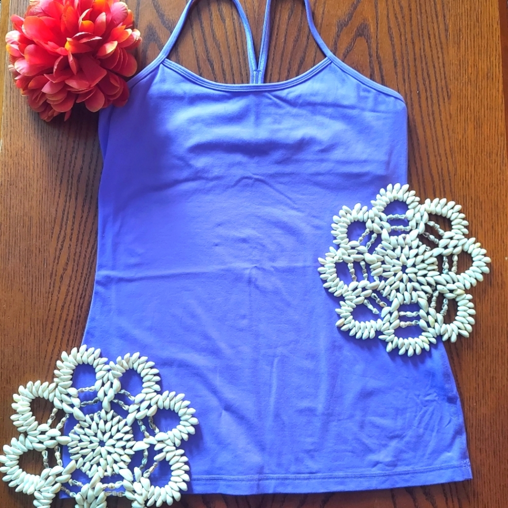 Lululemon Luon Power Y Tee Size 10 Lavendar
